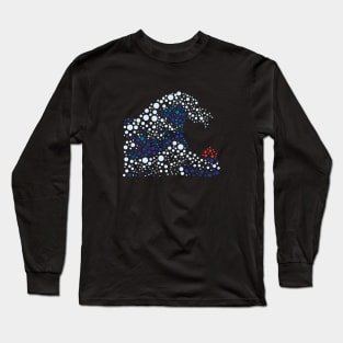 Abstract great japanese wave Long Sleeve T-Shirt